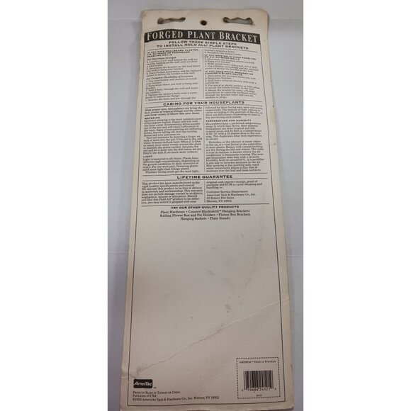 Vintage 1993 Forged Plant Bracket NEW - Picture 2 of 5